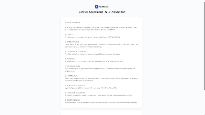 QuoteBox screenshot 2