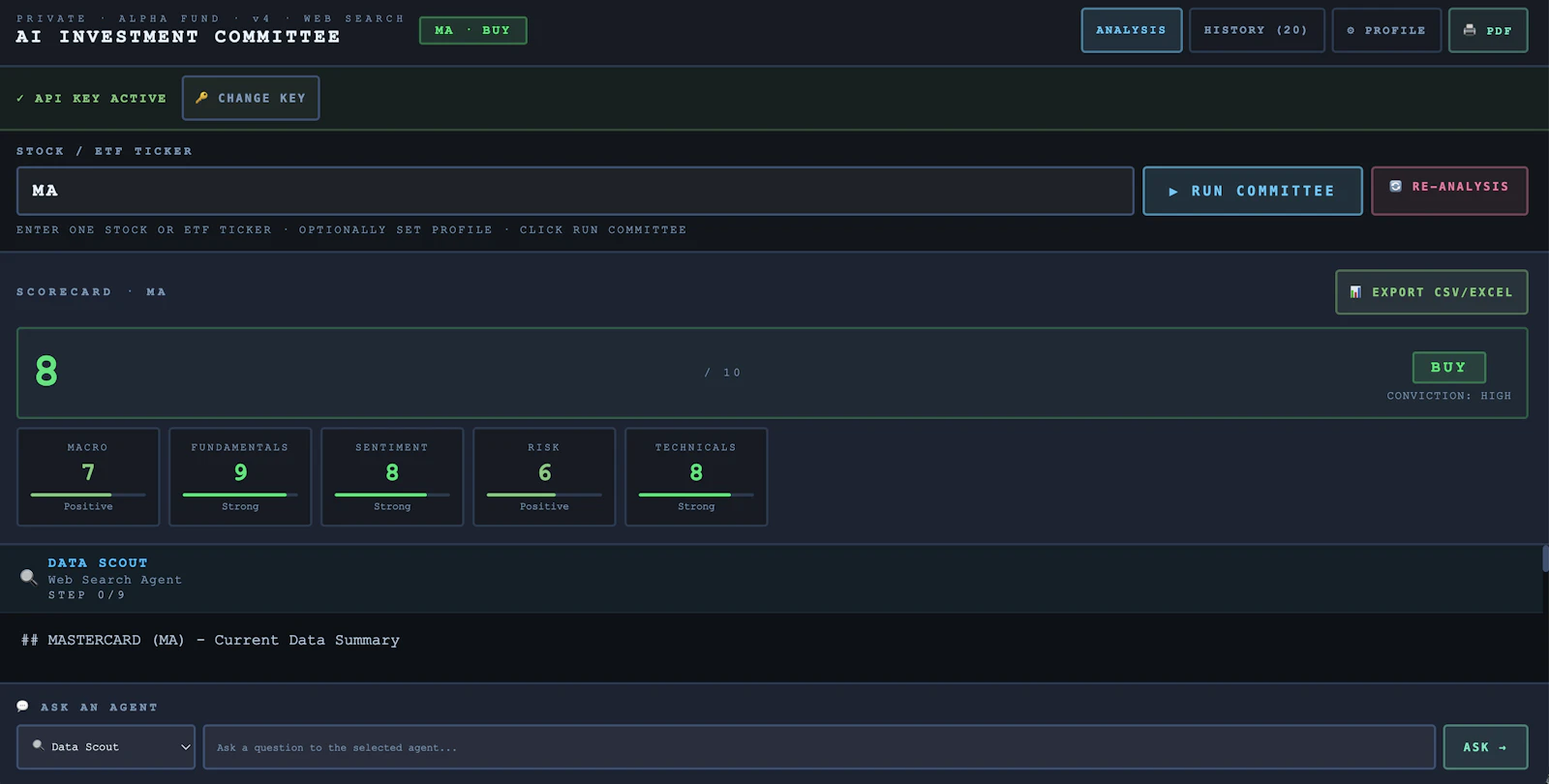 AI Investment Committee screenshot 2