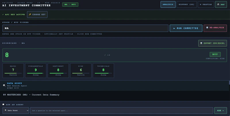 AI Investment Committee screenshot 2