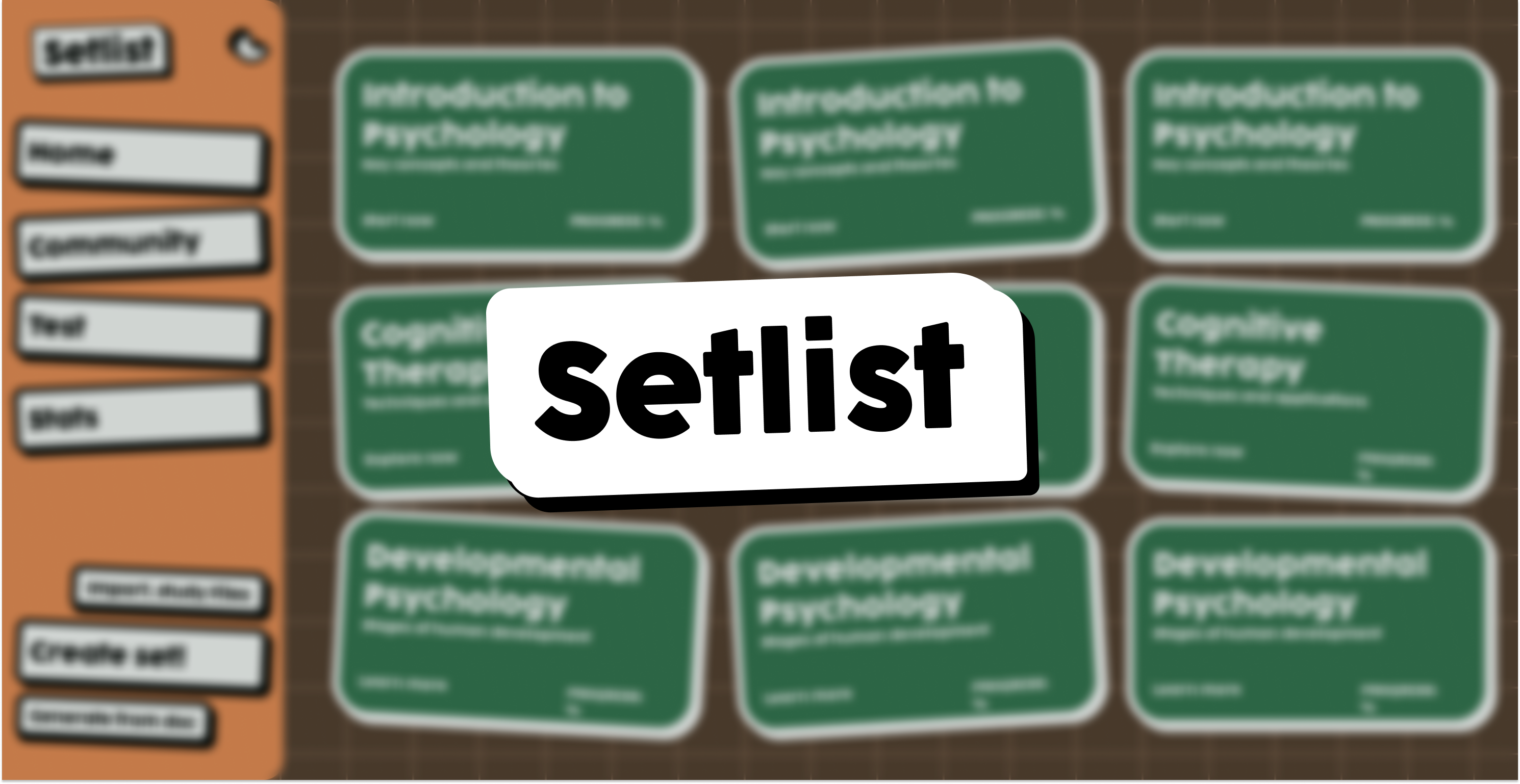 Setlist - Main screenshot showing features and interface