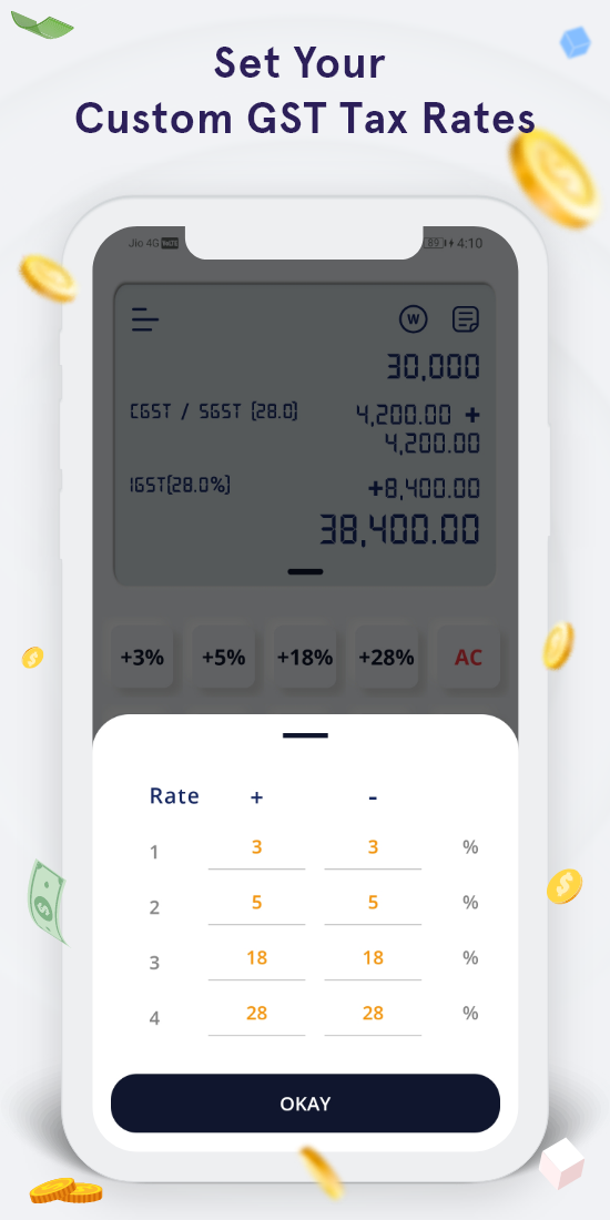 GST Calculator - CGST & SGST - Estimate gross or net product price on basis of GST rates. media 9
