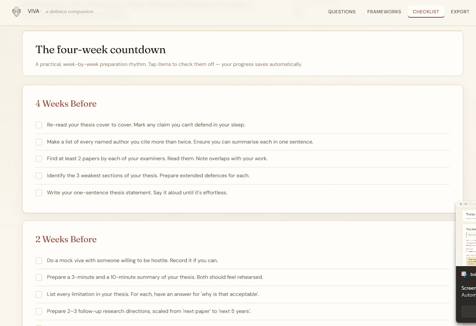 VIVA — A Defence Companion screenshot 4