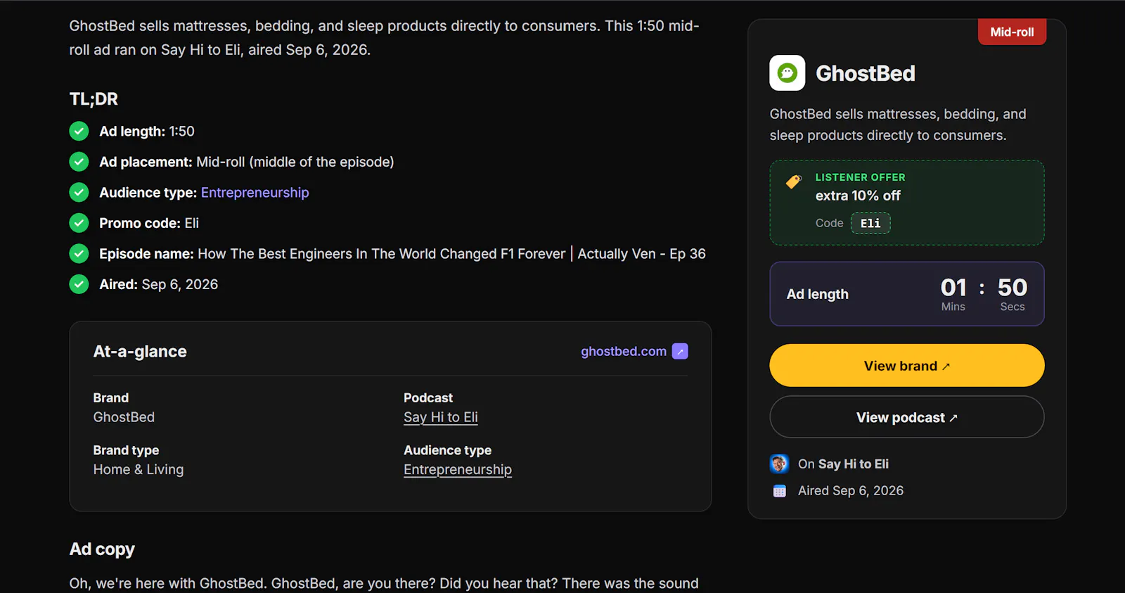 Podcast Ad Library screenshot 4