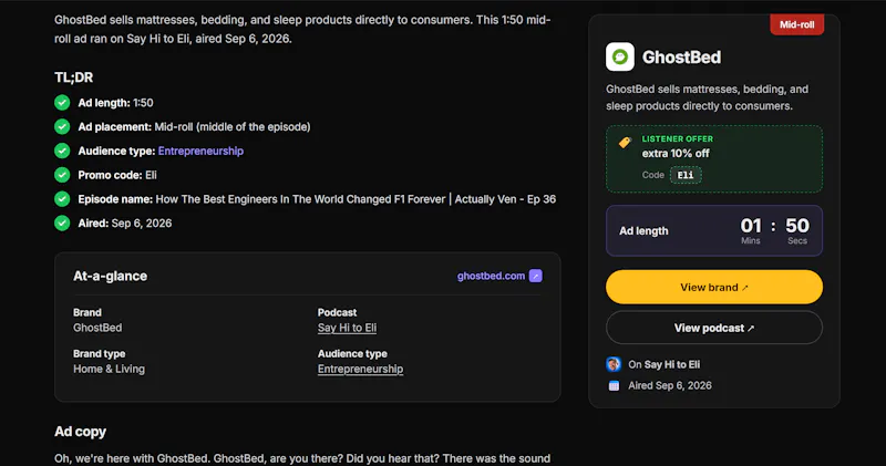 Podcast Ad Library screenshot 4
