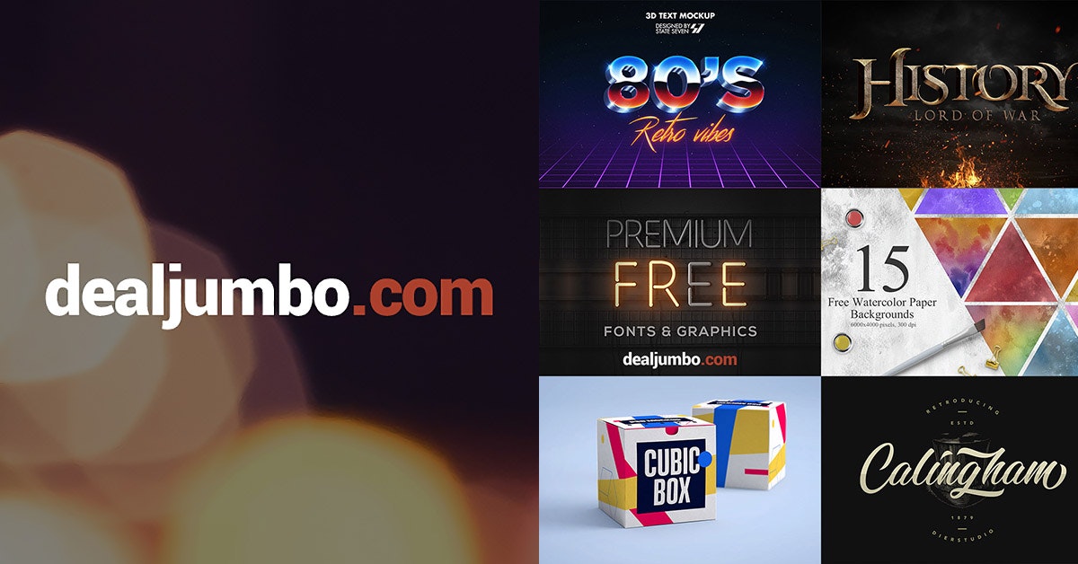 DealJumbo- 웹 전문가를위한 거래 - 확장 된 라이센스가있는 할인 된 디자인 및 글꼴 번들! 미디어 9