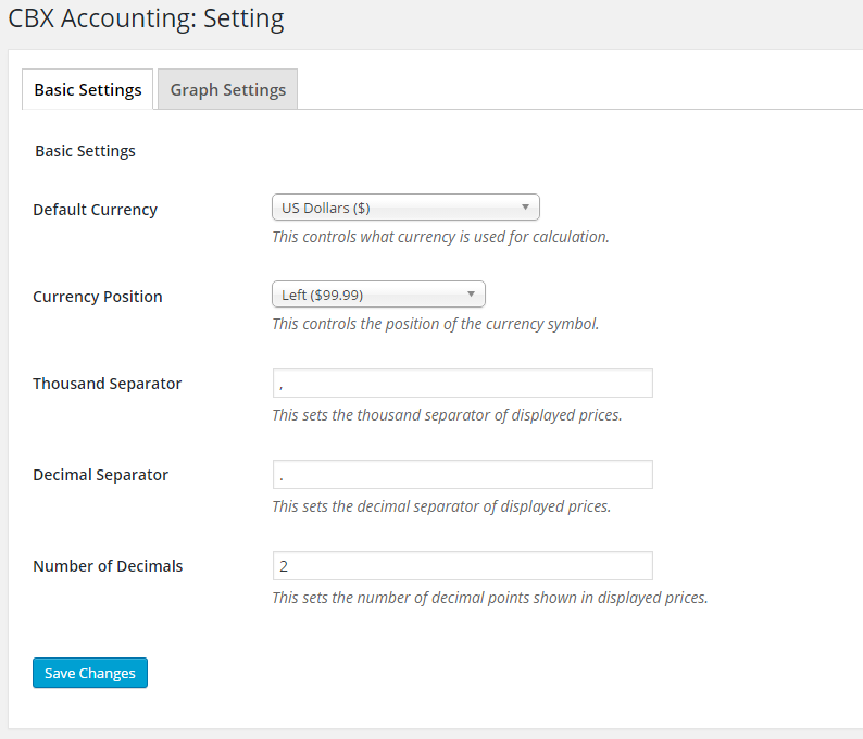CBX Accounting for WordPress gallery image