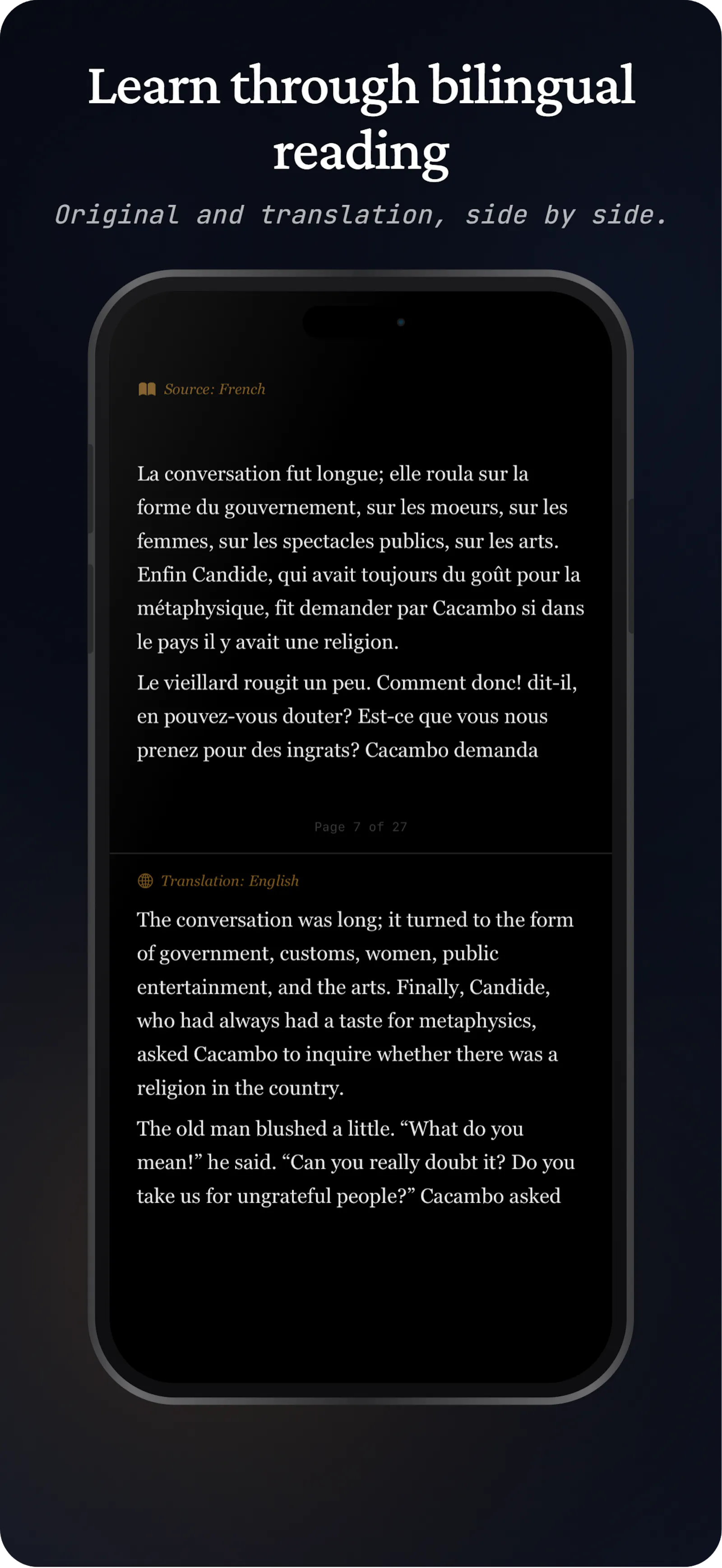 Parallèle Reader screenshot 1