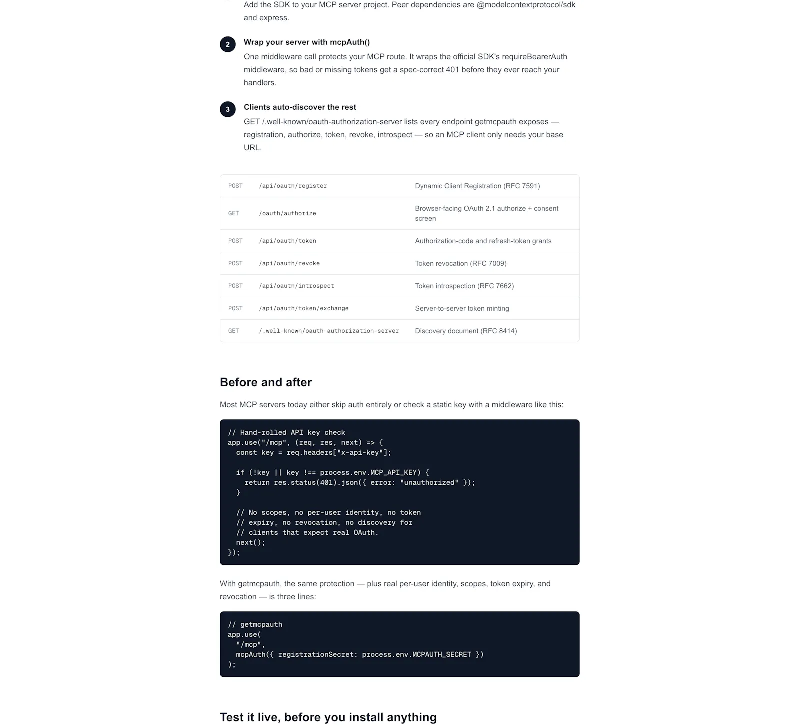 getmcpauth: OAuth 2.1 for MCP servers screenshot 3