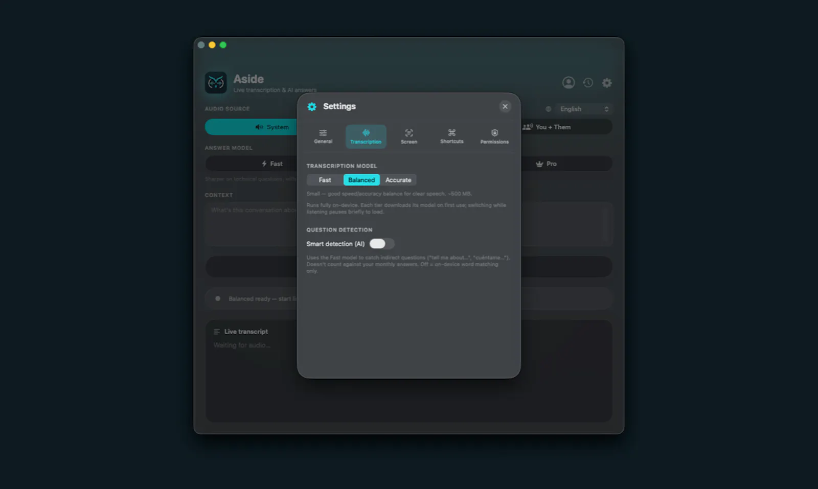 Aside screenshot 3