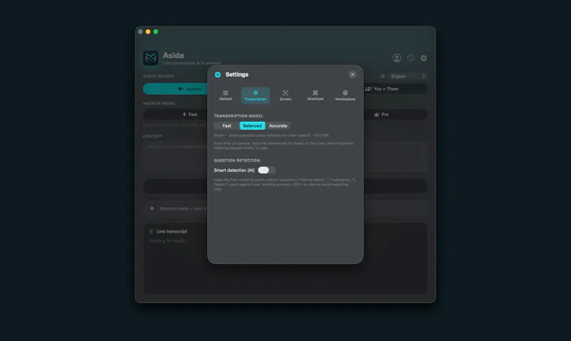 Aside screenshot 3