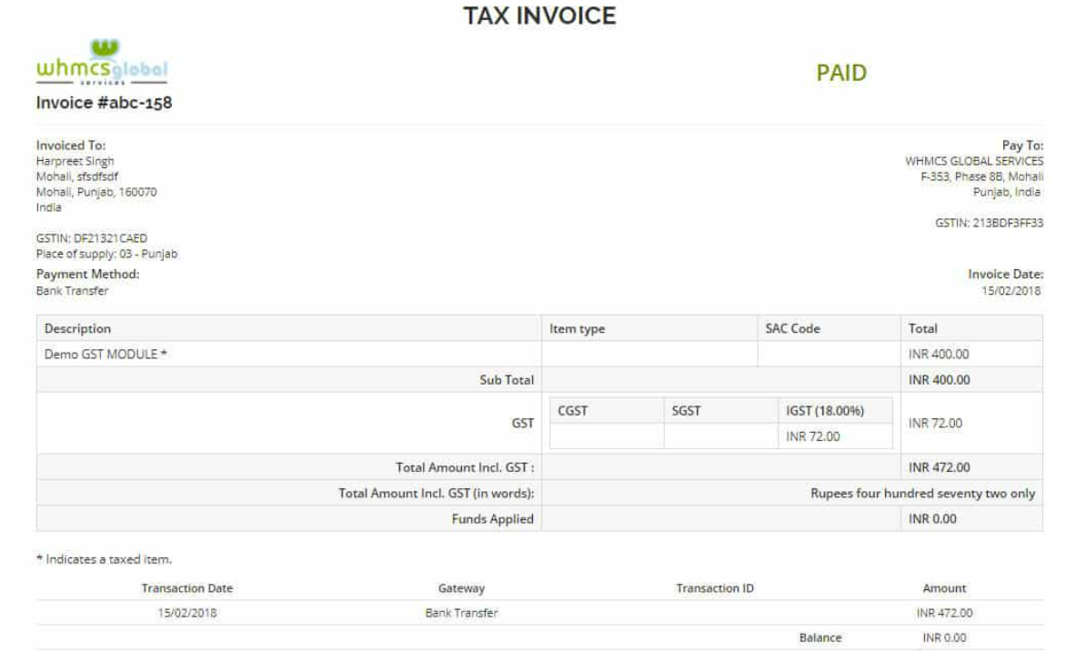 โมดูล GST WHMCS media 3