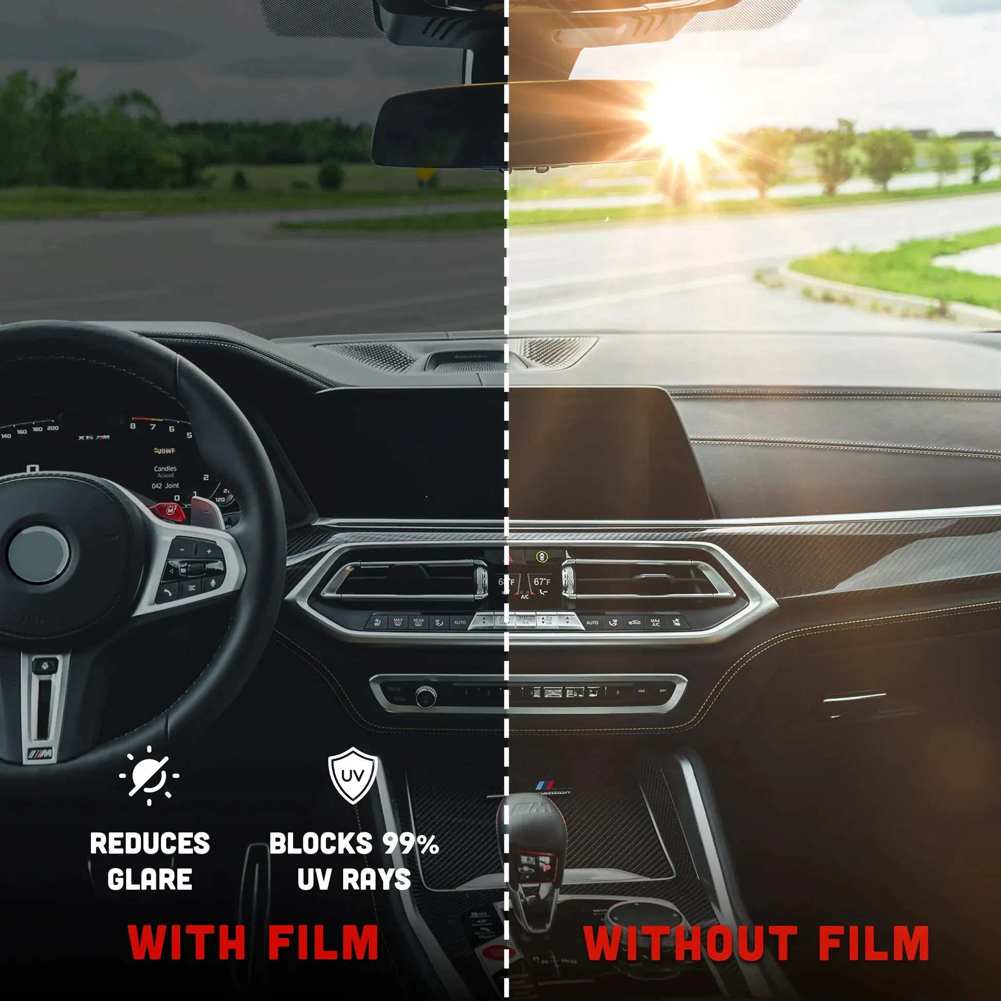 UNIVERSAL BLACK Dyed Window Tint Film gallery image