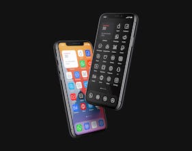 iOS 14 ICONS home screen line icon pack gallery image