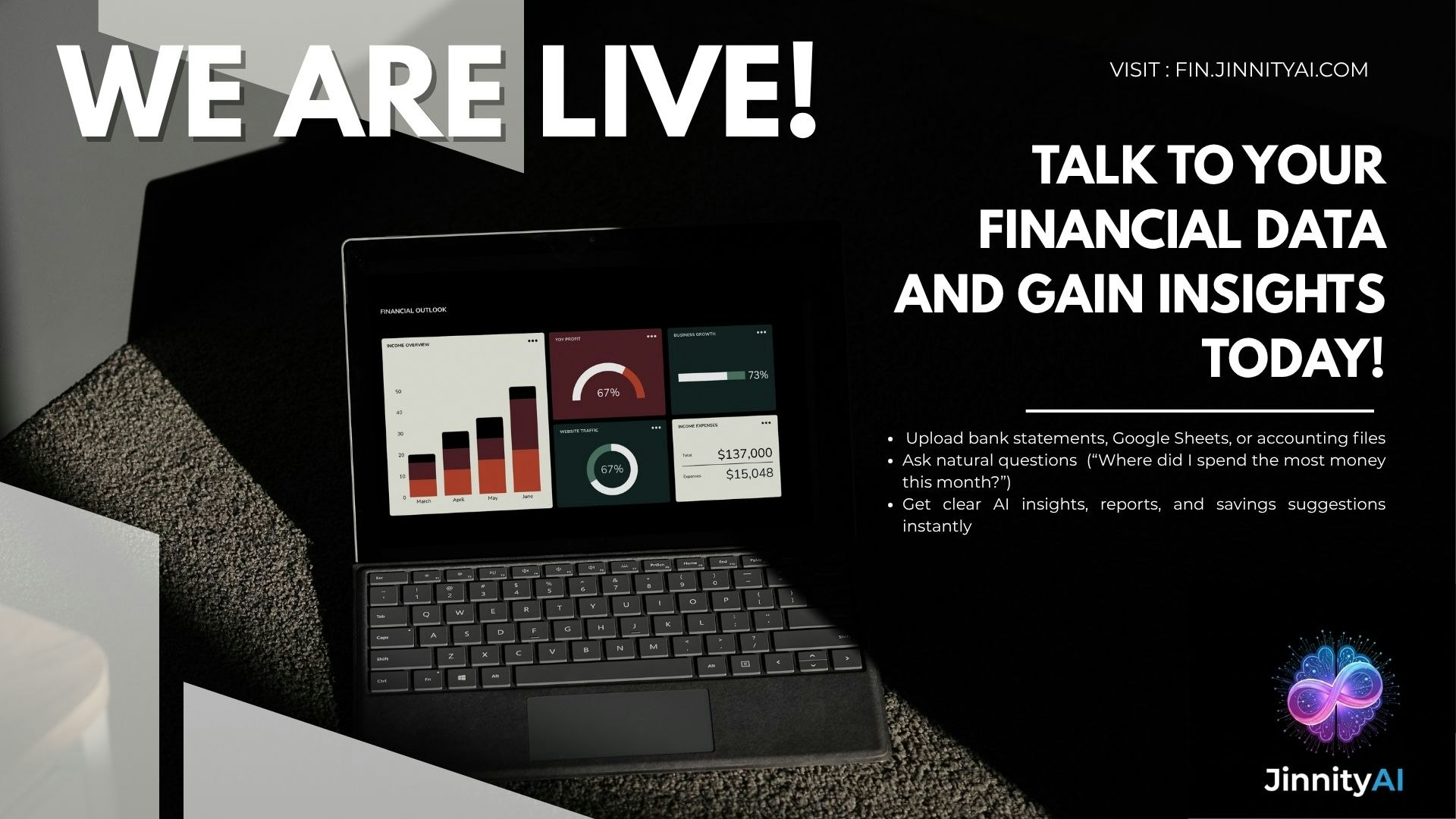 Fin Jinnity Ai - Main screenshot showing features and interface