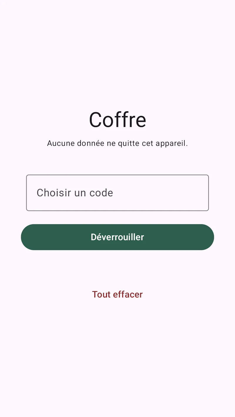 Coffre — your notes, encrypted screenshot 2