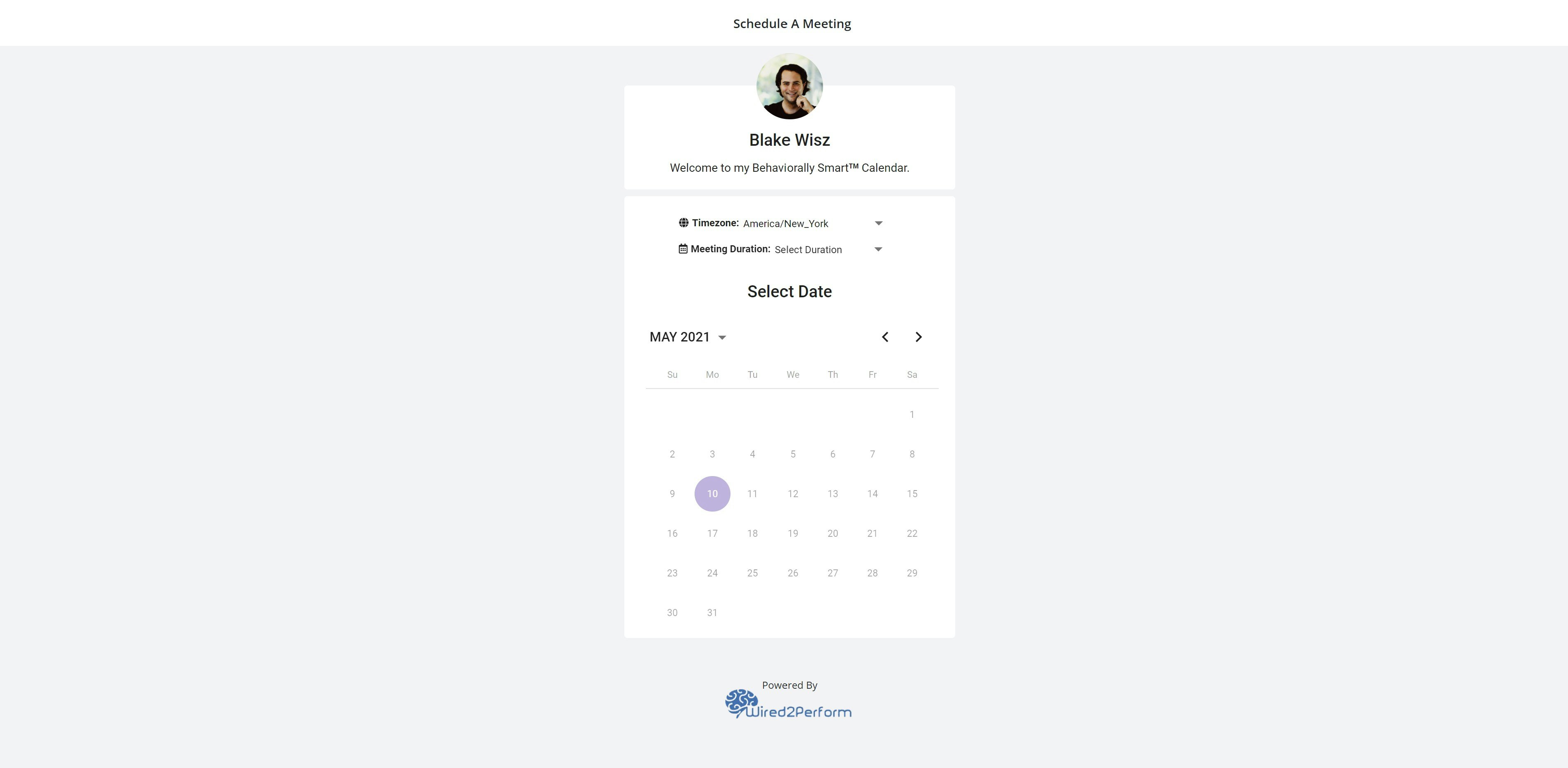 Behaviorally Smart™ Meeting Scheduler