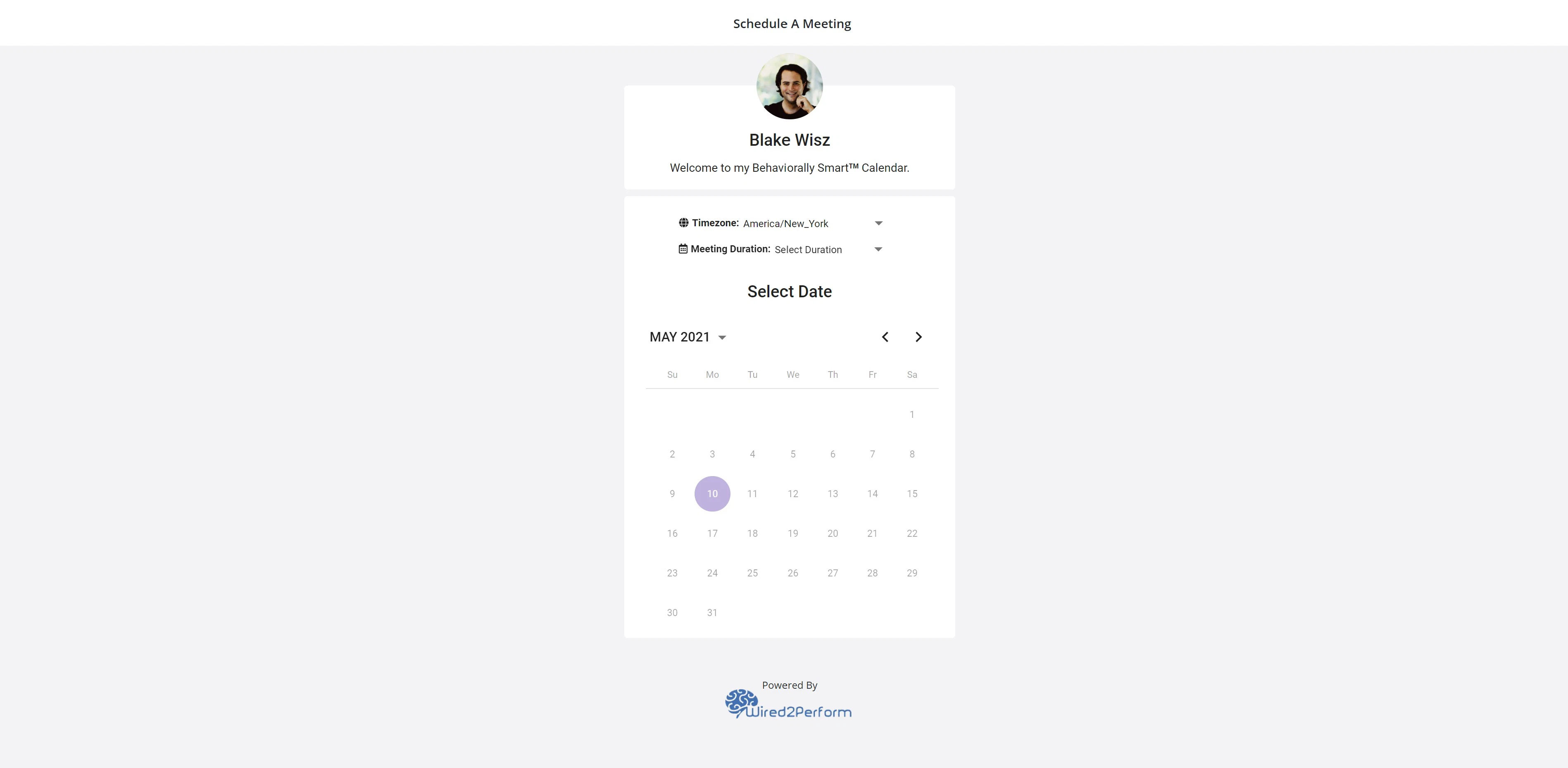 Behaviorally Smart™ Meeting Scheduler