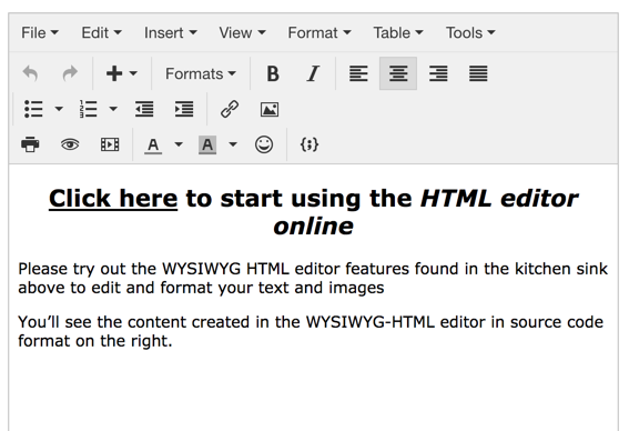 HTML Editor gallery image