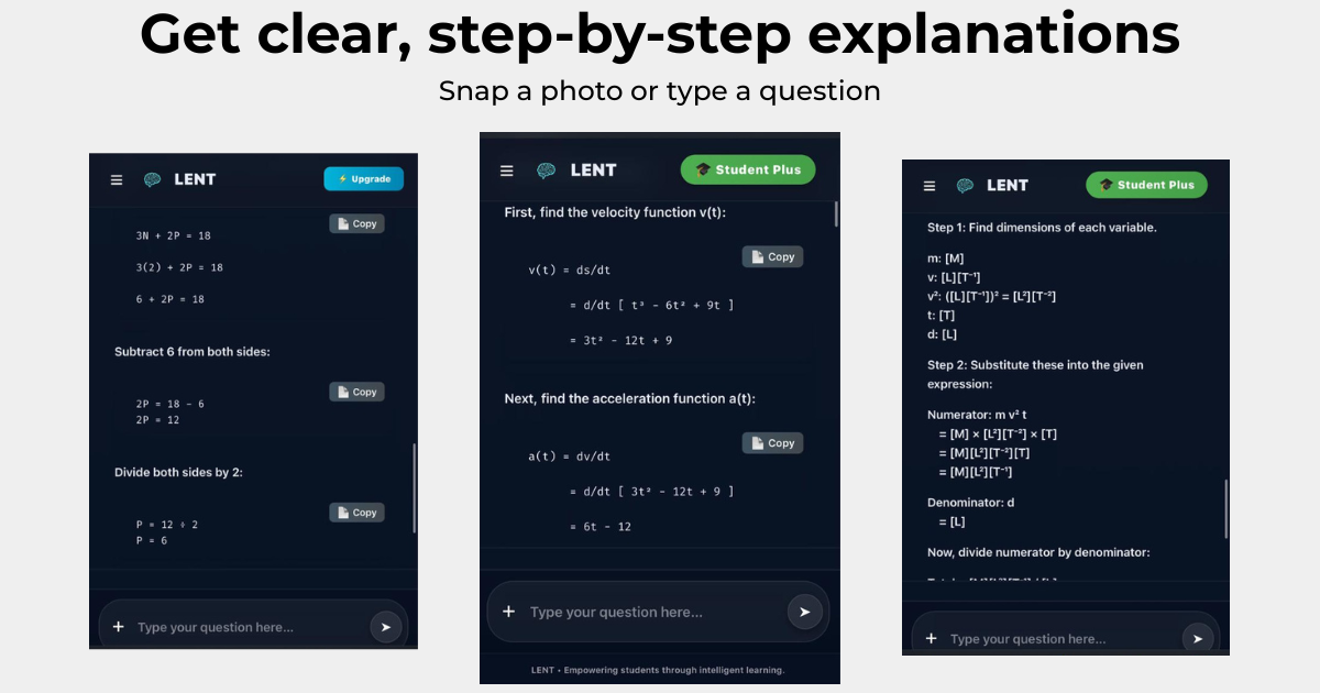 Lent AI Tutor - Main product screenshot demonstrating key features and user interface