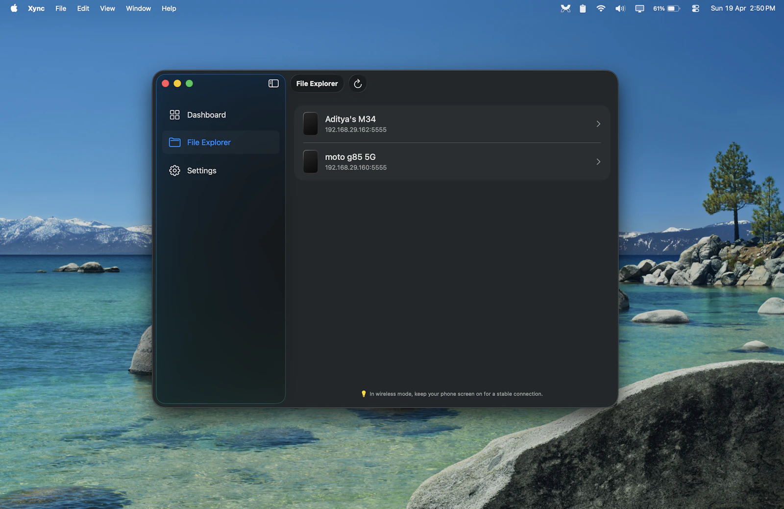 Xync screenshot 2