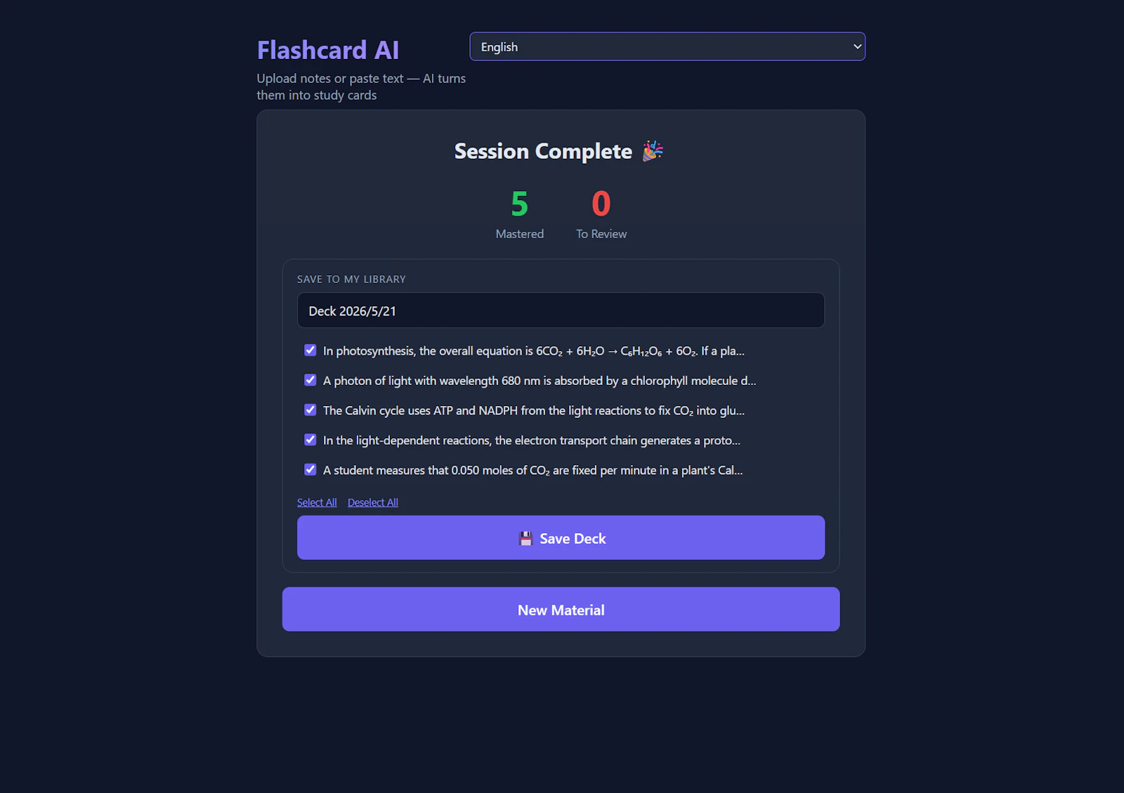 Flashcard AI screenshot 3