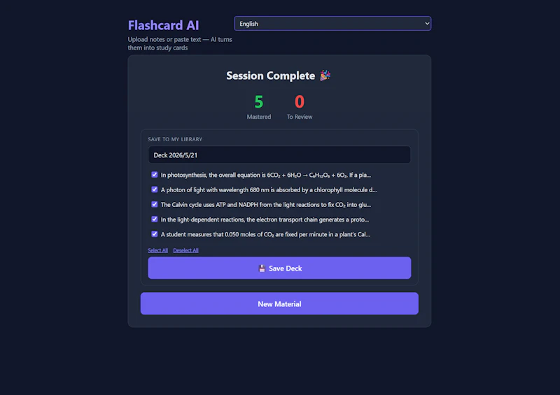 Flashcard AI screenshot 3