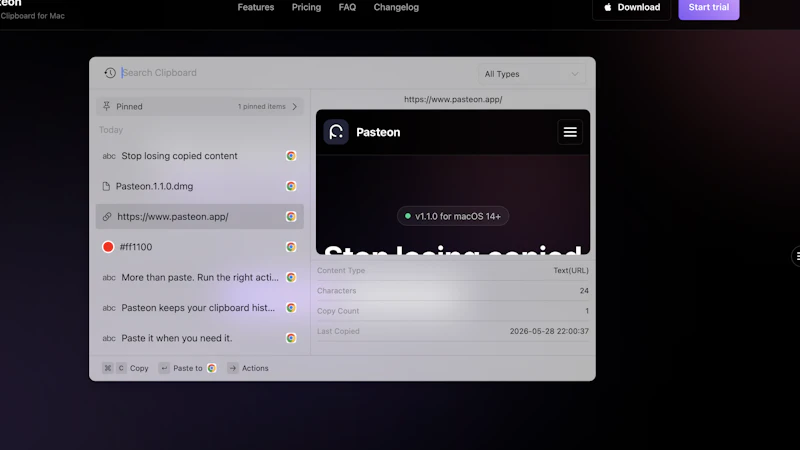 Pasteon 1.1 screenshot 3