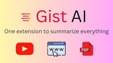 Gist AI 官方标志 - 用 Gist AI 感受多国语言中无限摘要的能量。