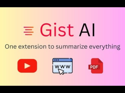 startuptile Gist AI-Free website YouTube PDF summarizer powered by ChatGPT