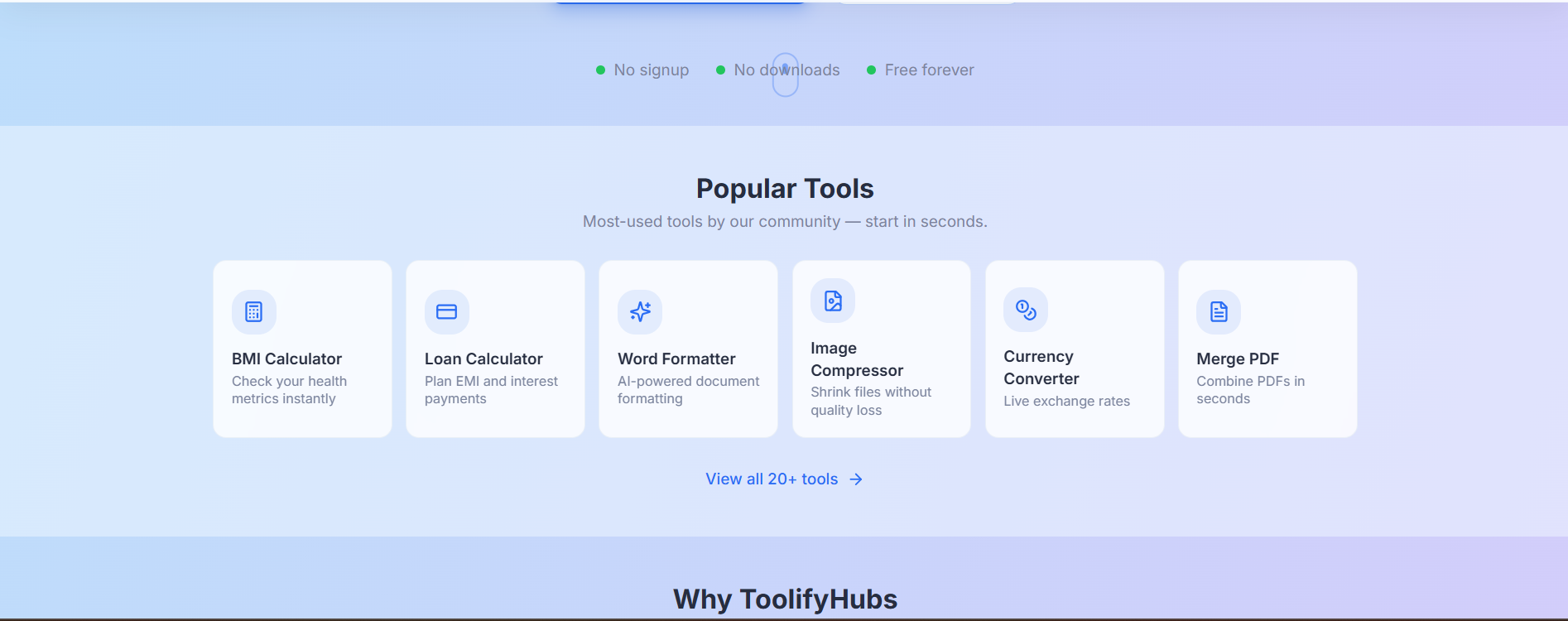 Toolify Hubs - Screenshot 2 showing product features and functionality