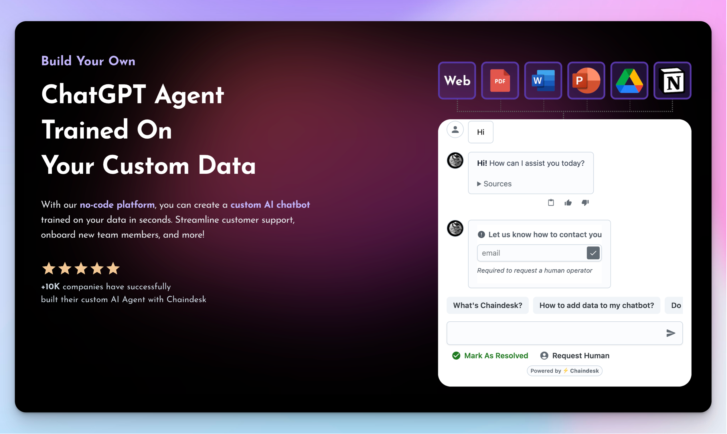 startuptile ChatbotGPT-Custom ChatGPT agents with your own data