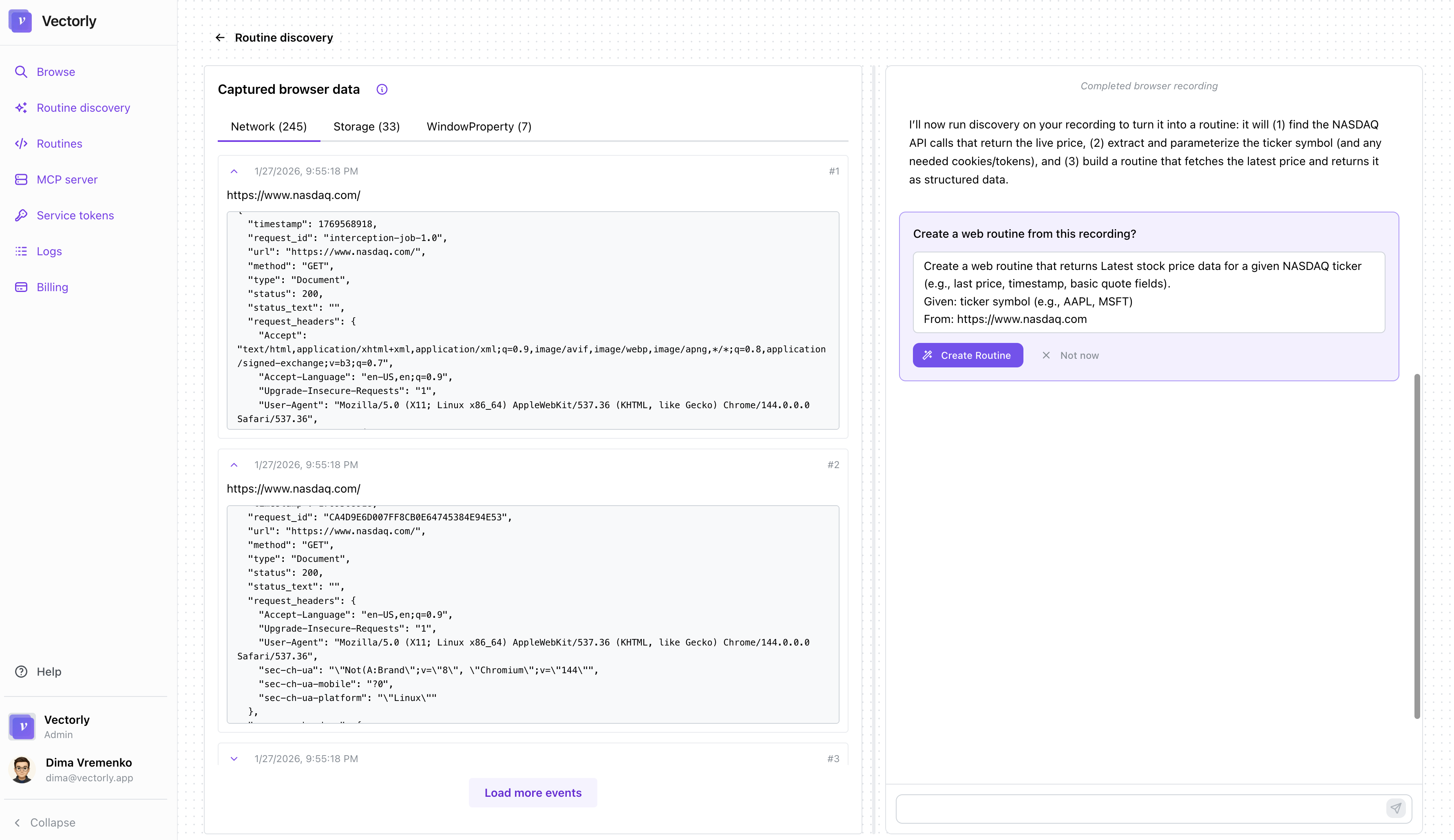 Vectorly: Turn websites into APIs - Screenshot 2 showing product features and functionality