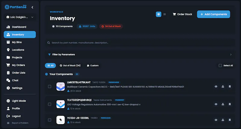 PartSense screenshot 2