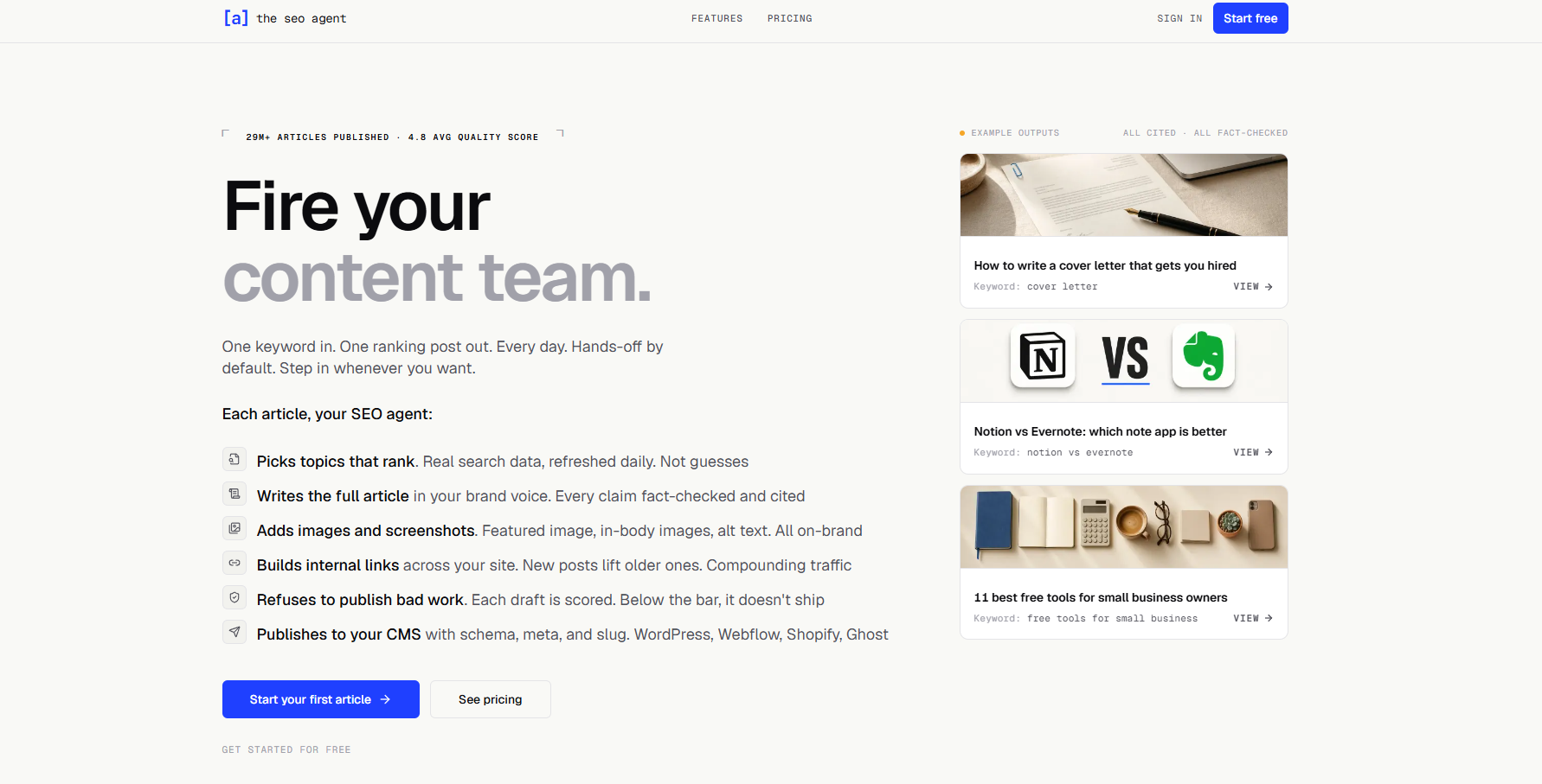 The SEO Agent gallery image