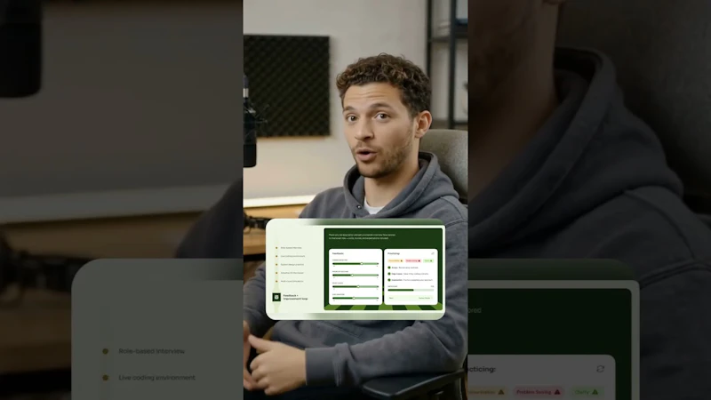 AI mock interview platform screenshot 1 (video preview)