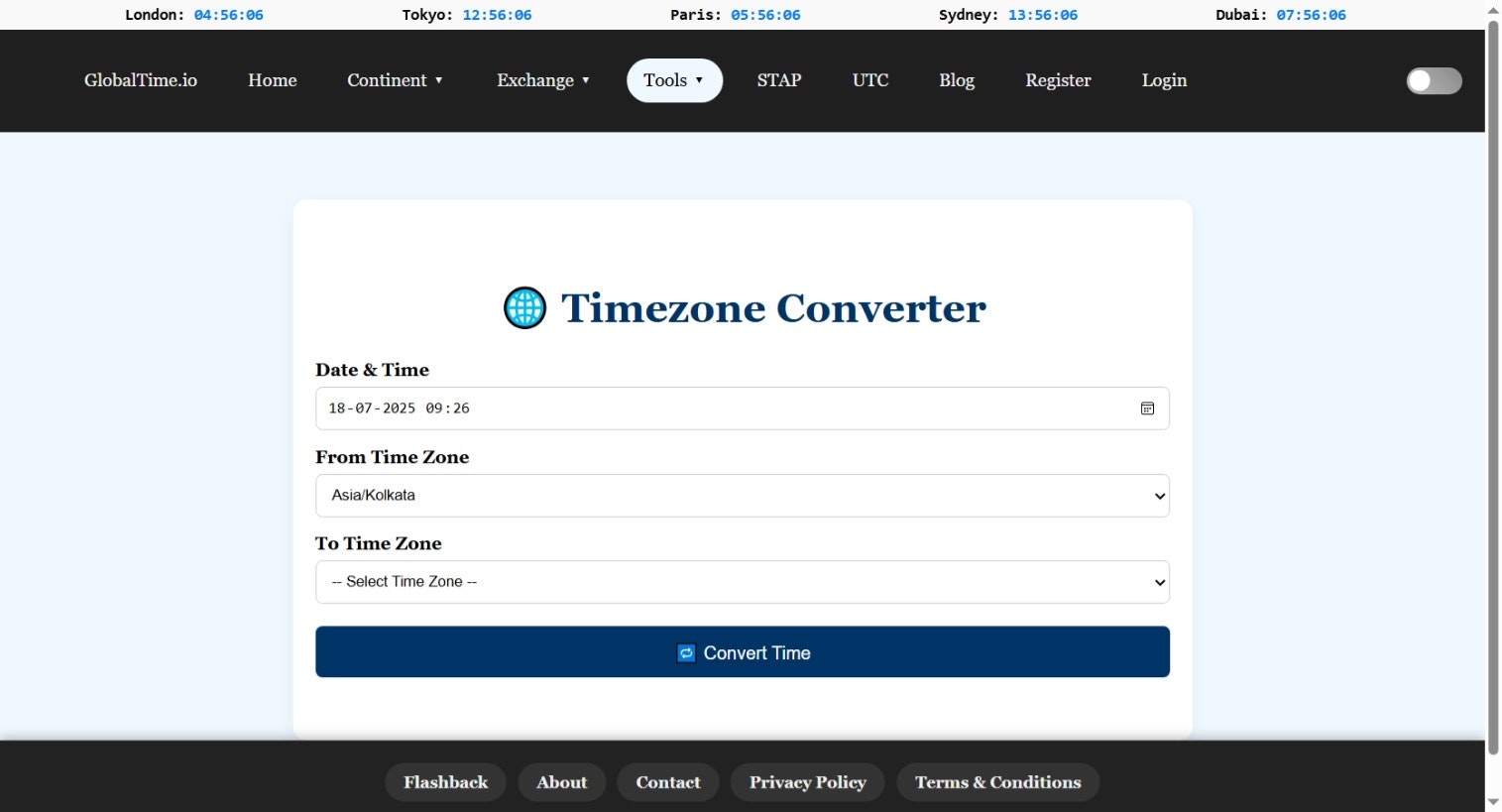 GlobalTime.io - Convertitore Digital Clock Digital e Timezone media 4