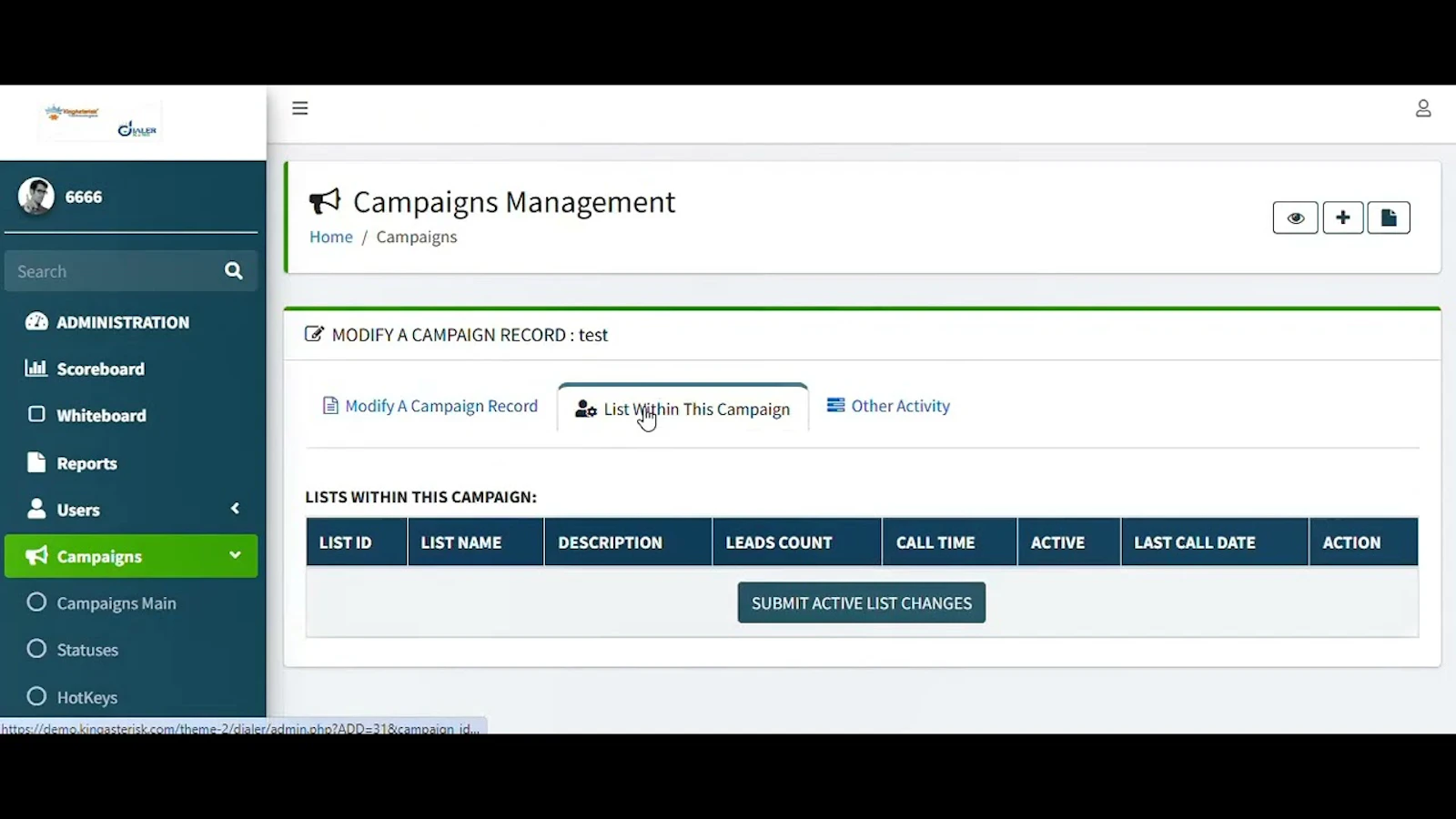 Contact Center Dialer Software screenshot 1 (video preview)