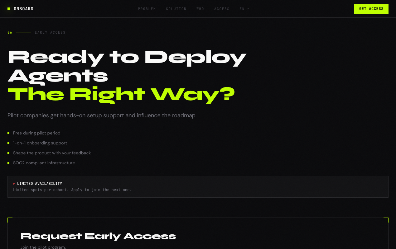 Onboard - Screenshot 2 showing product features and functionality