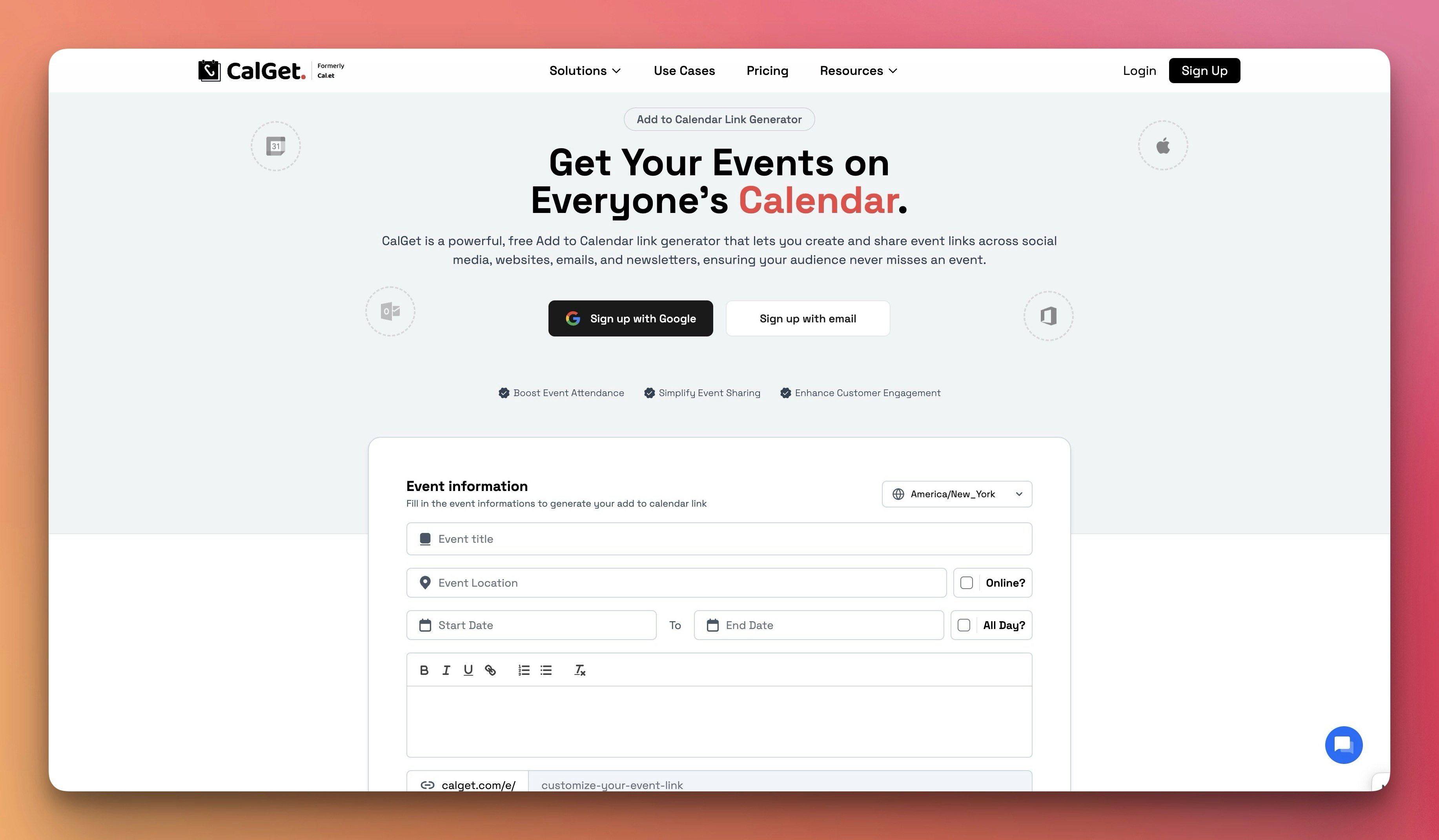 CalGet V2 (formerly Cal.et) - Add to calendar link generator media 2