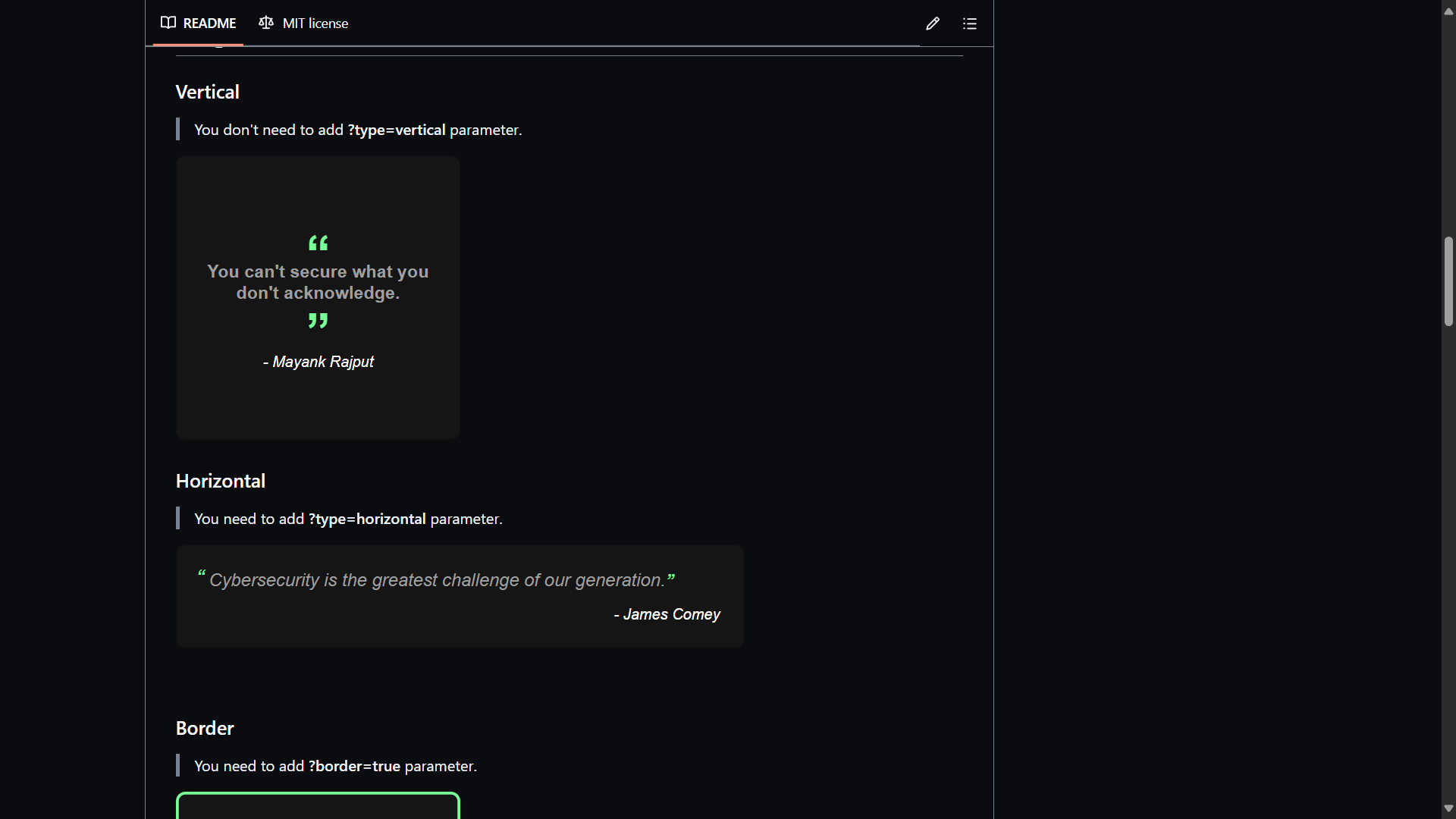 Github ReadMe Cyber ​​Quotes media 1