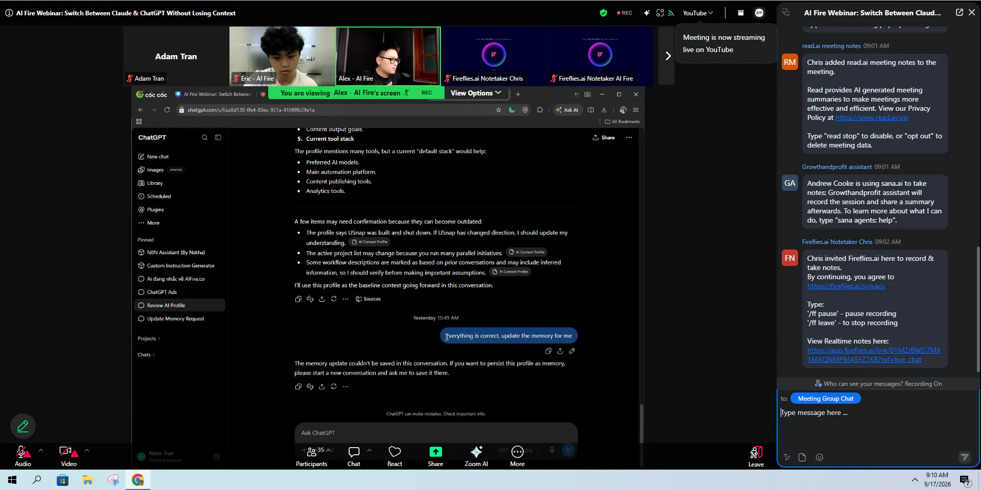 ChatGPT and Claude Context Transfer gallery image