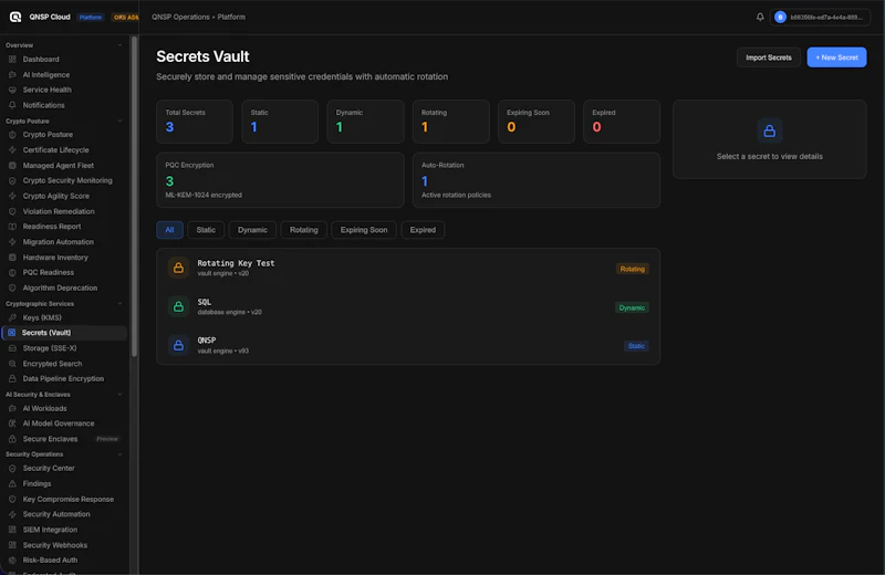 QNSP — Quantum-Native Security Platform screenshot 7
