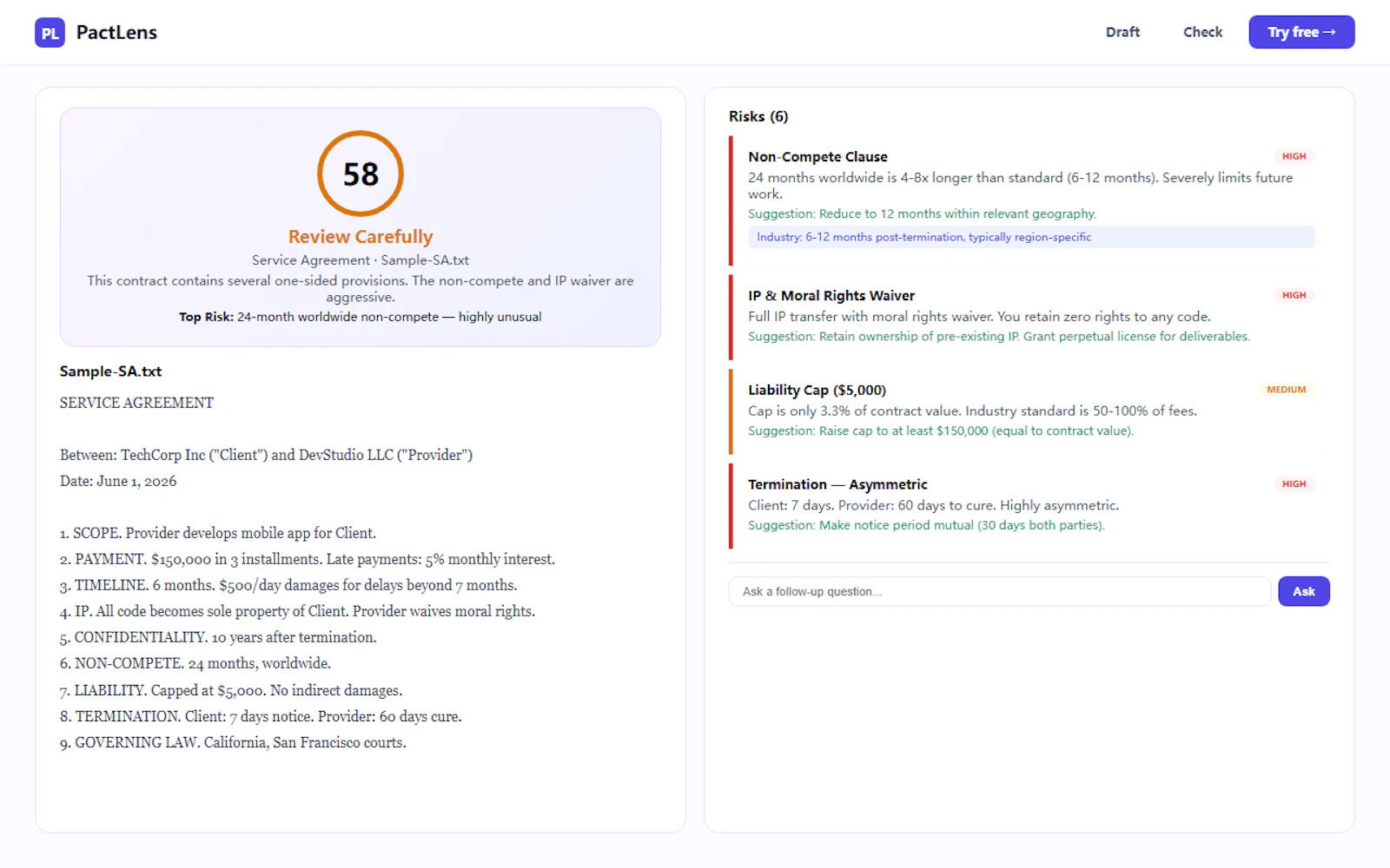 PactLens screenshot 3
