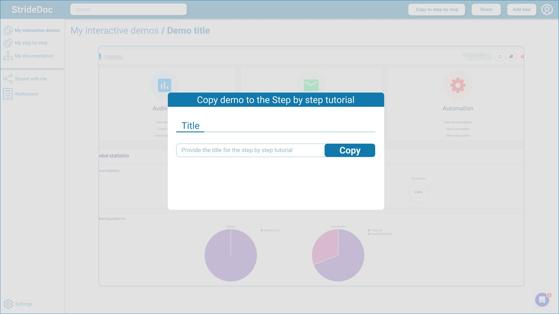 وسائط Striddoc - التوثيق التفاعلي ، خطوة بخطوة ، والوثائق الكاملة 3