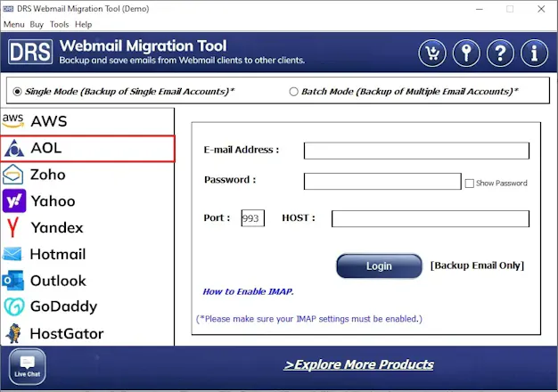 CloudMigration AOL Mail Backup Tool gallery image