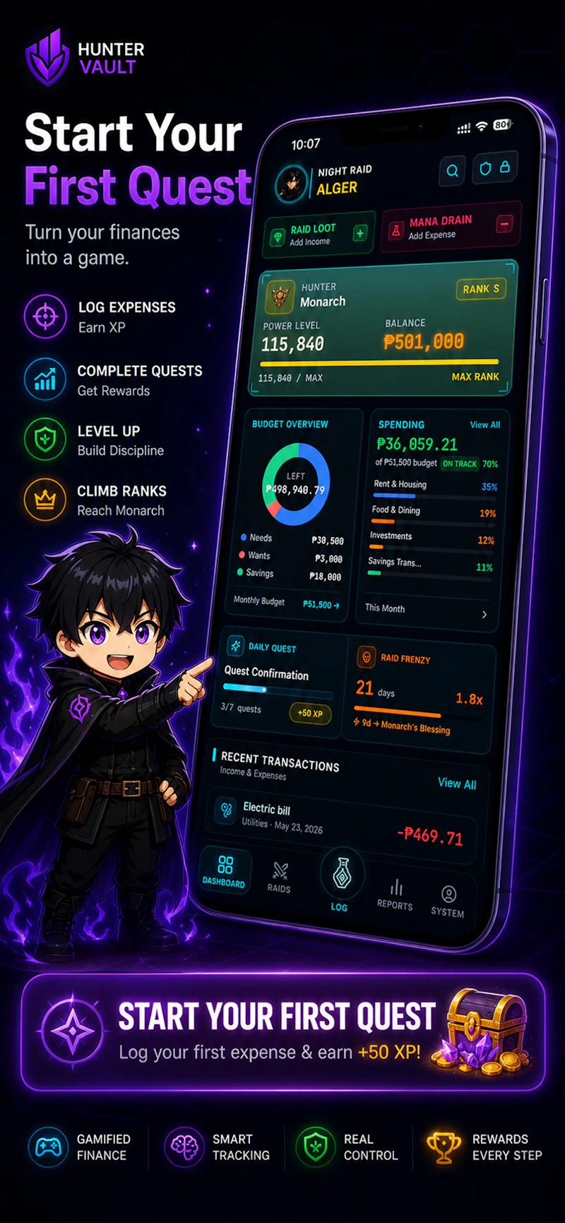 Hunter Vault: Level Up Finance screenshot 9