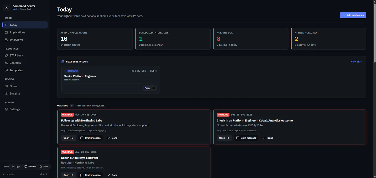 M01 — Job Search Command Center screenshot 2