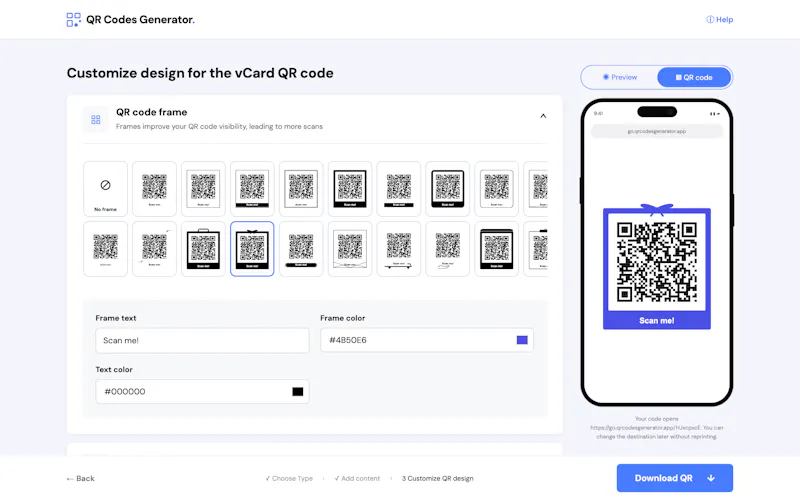 QR Codes Generator screenshot 2