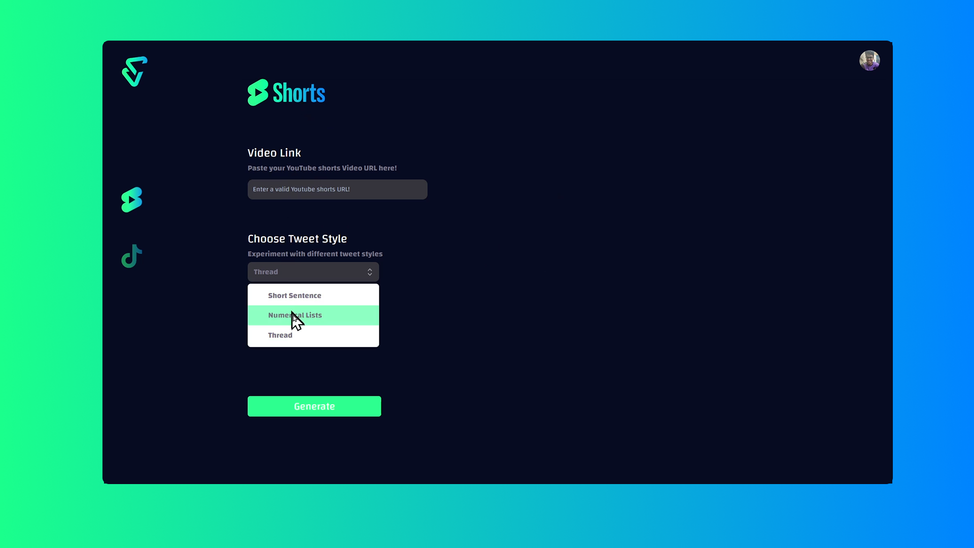 Shortfier - Turn short-form video content into tweets or threads media 2