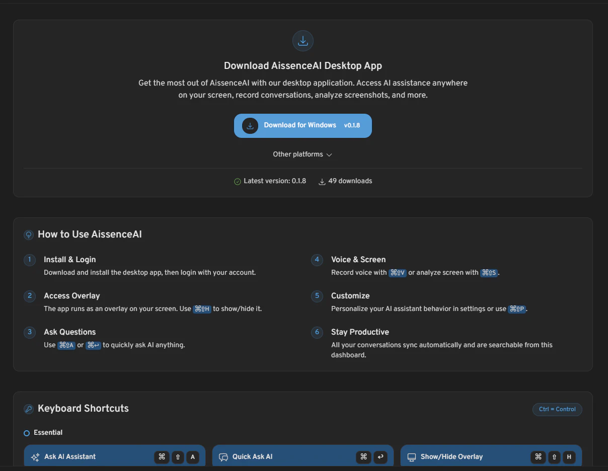 AissenceAI screenshot 1